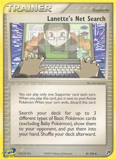 Lanette's Net Search Pokemon card from Sandstorm
