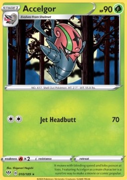 Accelgor Pokemon card from Darkness Ablaze