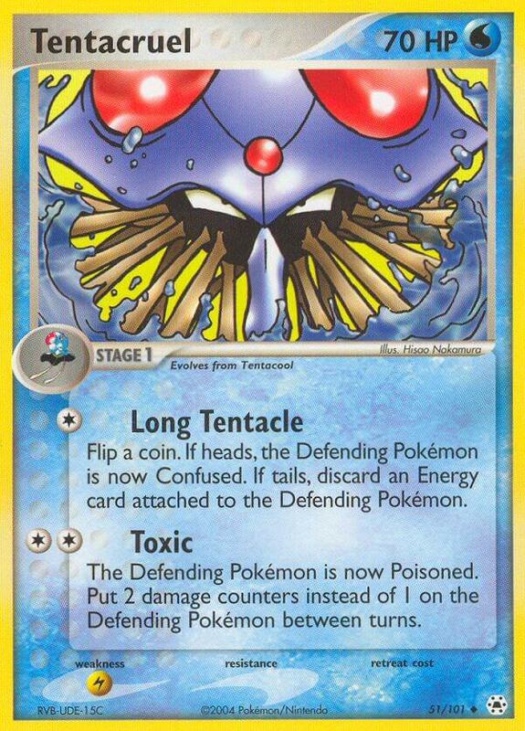 Tentacruel Pokemon card from Hidden Legends