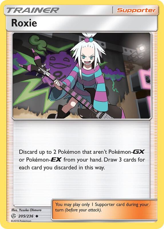 Roxie Pokemon card from SM - Cosmic Eclipse