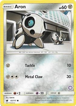 Aron (18) Pokemon card from SM Trainer Kit: Alolan Sandslash & Alolan Ninetales