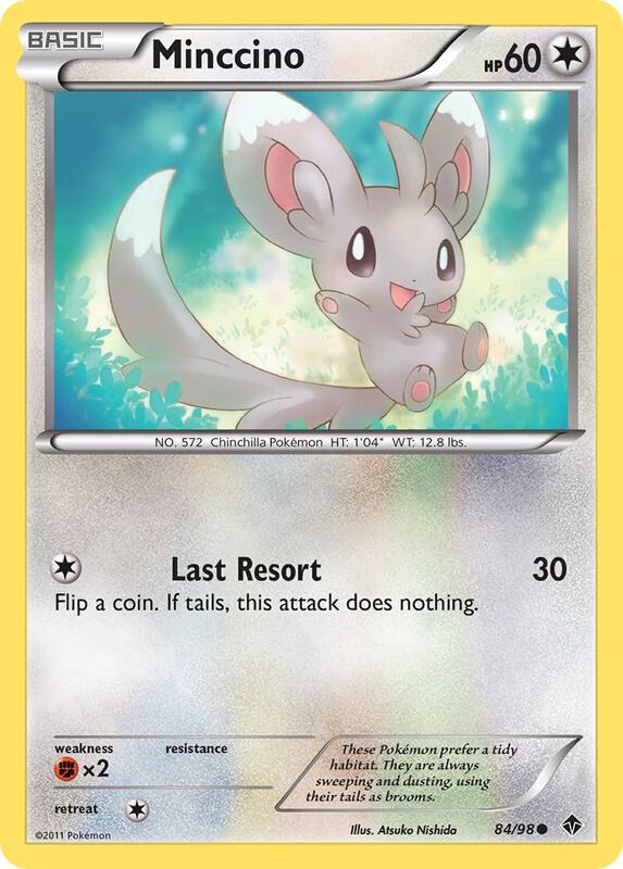 Minccino Pokemon card from Emerging Powers