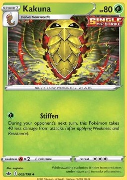 Kakuna Pokemon card from Chilling Reign