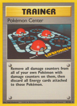 Pokémon Center Pokemon card from Base Set