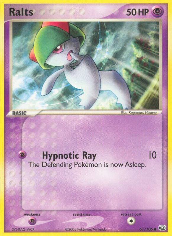 Ralts Pokemon card from Emerald