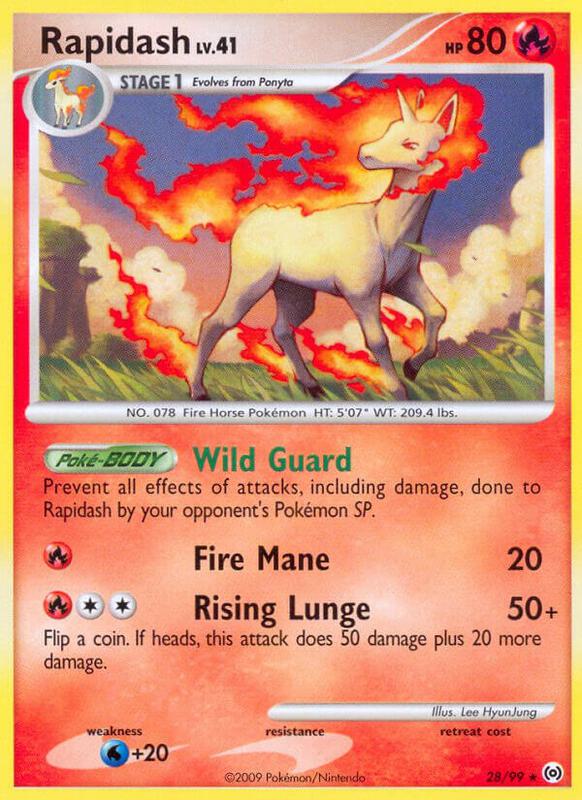 Rapidash (28) Pokemon card from Arceus