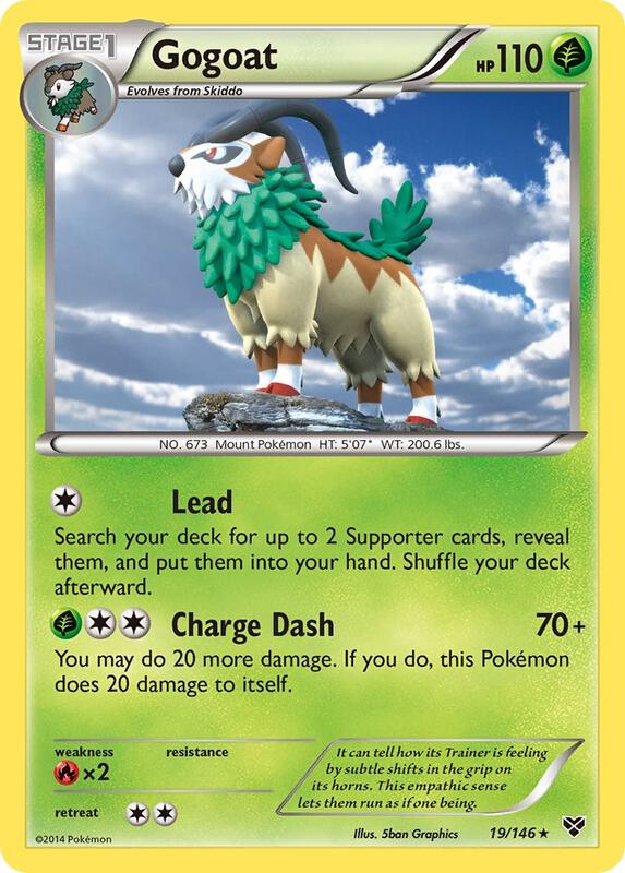 Gogoat Pokemon card from XY Base Set