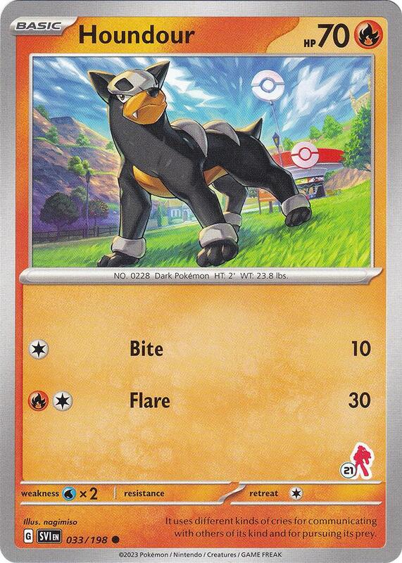 Houndour - Armarouge 21 Pokemon card from Battle Academy 2024