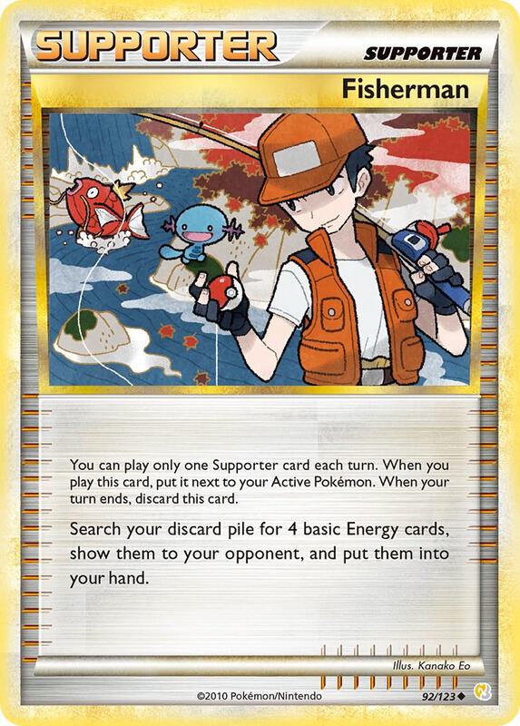 Fisherman Pokemon card from HeartGold SoulSilver