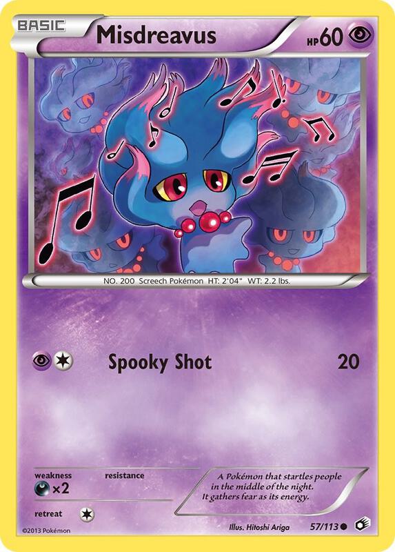 Misdreavus Pokemon card from Legendary Treasures