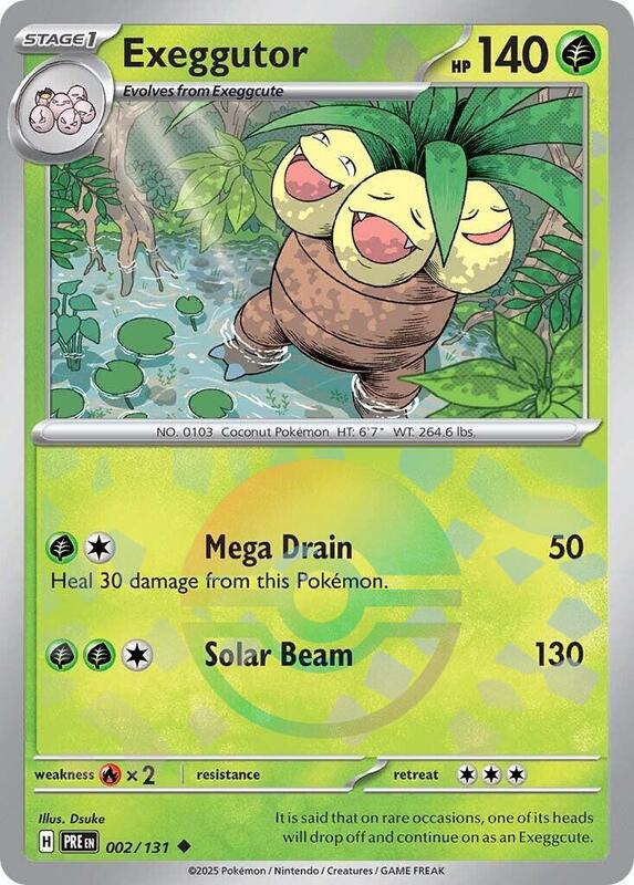 Exeggutor (Poke Ball Pattern) Pokemon card from SV: Prismatic Evolutions