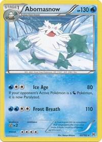 Abomasnow Pokemon card from XY - BREAKthrough