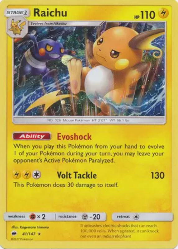 Raichu Pokemon card from Blister Exclusives