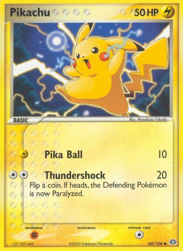 Pikachu Pokemon card from Emerald