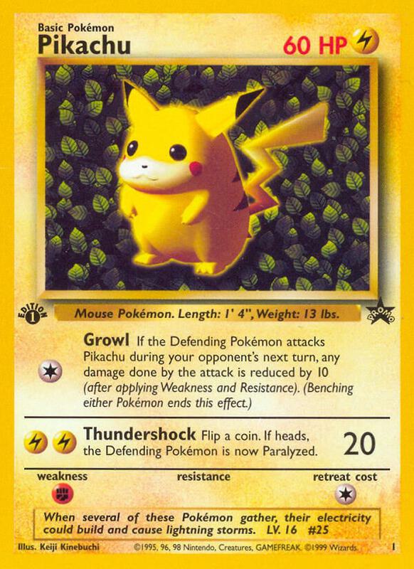 Pikachu (1) (Misprint) Pokemon card from WoTC Promo