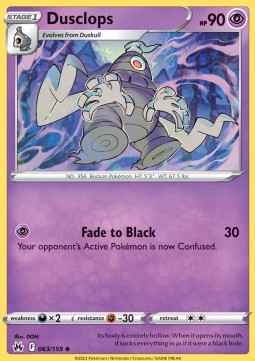 Dusclops Pokemon card from Crown Zenith