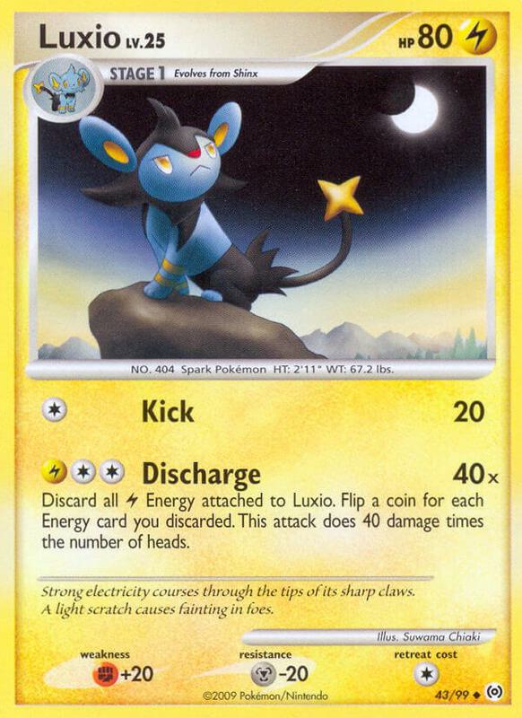 Luxio Pokemon card from Arceus