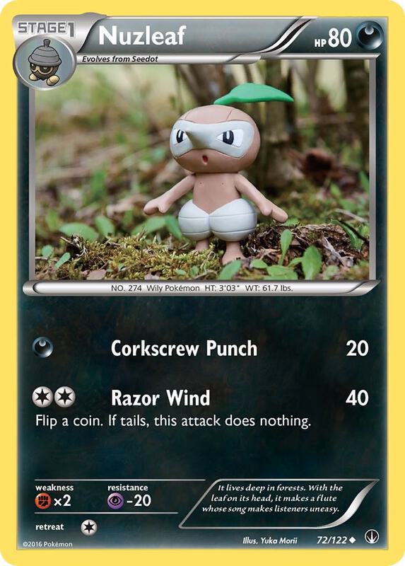 Nuzleaf Pokemon card from XY - BREAKpoint