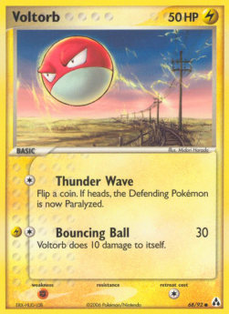 Voltorb Pokemon card from EX Legend Maker