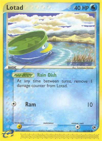 Lotad Pokemon card from Sandstorm