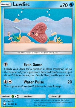 Luvdisc Pokemon card from Celestial Storm