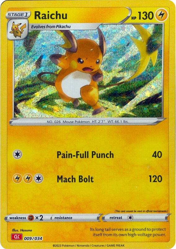 Raichu Pokemon card from Trading Card Game Classic