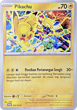 Pikachu (SV-P/ID 287) Scarlet & Violet Indonesian Promos