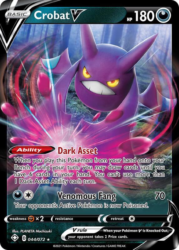 Crobat V Pokemon card from Shining Fates: Shiny Vault