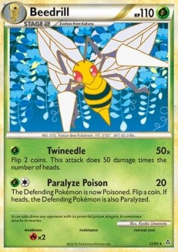 Beedrill Pokemon card from Unleashed