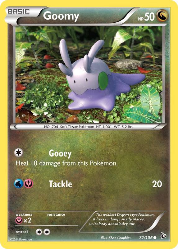 Goomy Pokemon card from XY - Flashfire