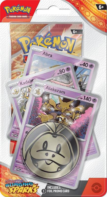 Surging Sparks Premium Checklane Blister [Alakazam] Pokemon card from SV08: Surging Sparks