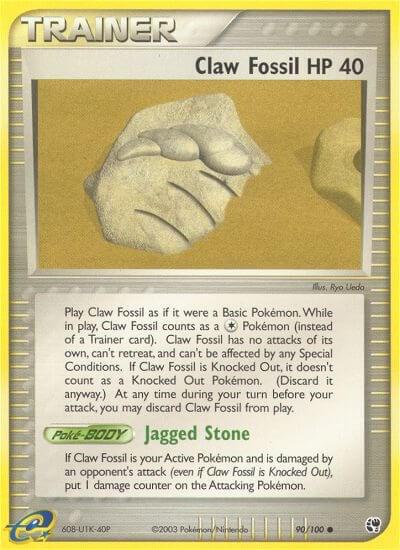 Claw Fossil Pokemon card from Sandstorm