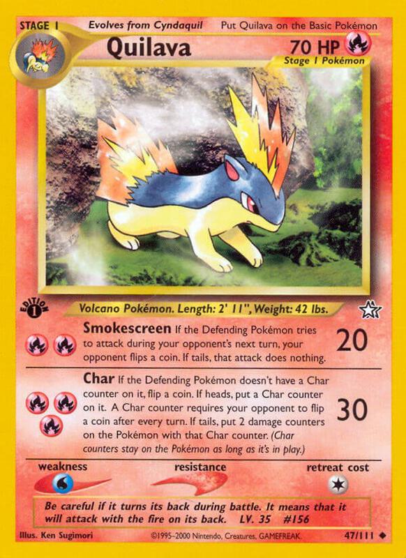 Quilava (47) Pokemon card from Neo Genesis