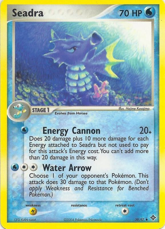 Seadra Pokemon card from EX Battle Stadium