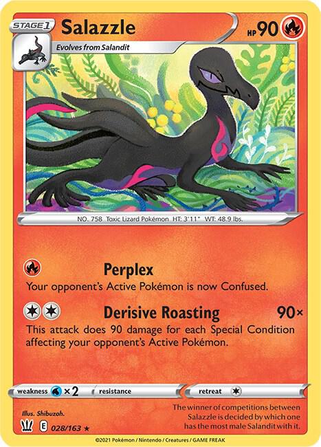 Salazzle Pokemon card from SWSH05: Battle Styles