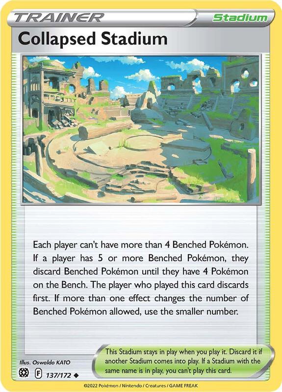 Collapsed Stadium Pokemon card from SWSH09: Brilliant