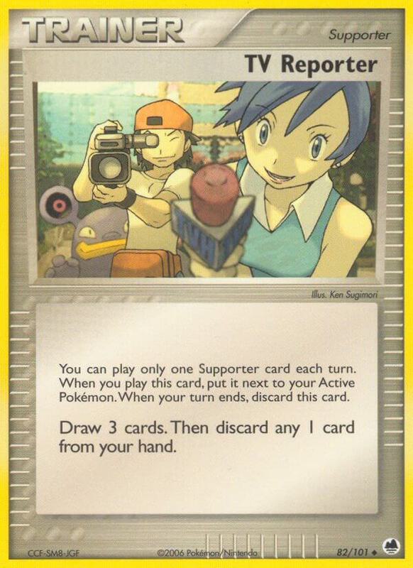 TV Reporter Pokemon card from Dragon Frontiers