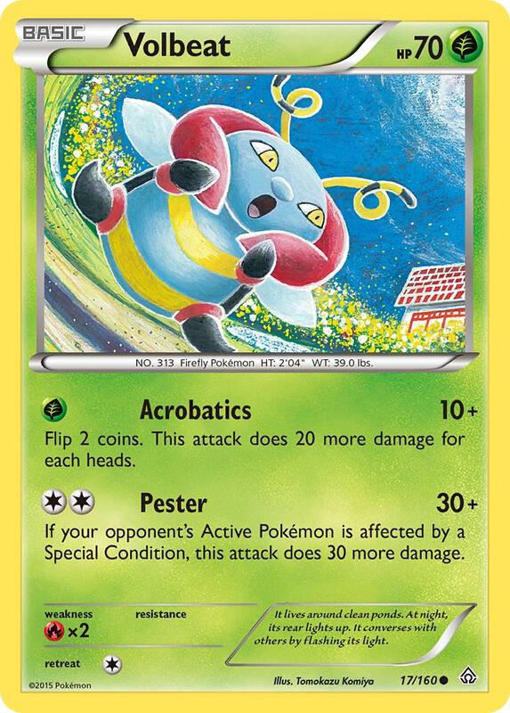 Volbeat Pokemon card from XY - Primal Clash