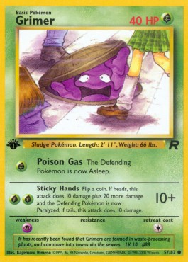 Grimer Pokemon card from Team Rocket