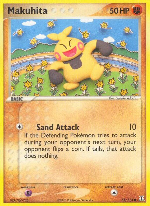 Makuhita Pokemon card from Delta Species