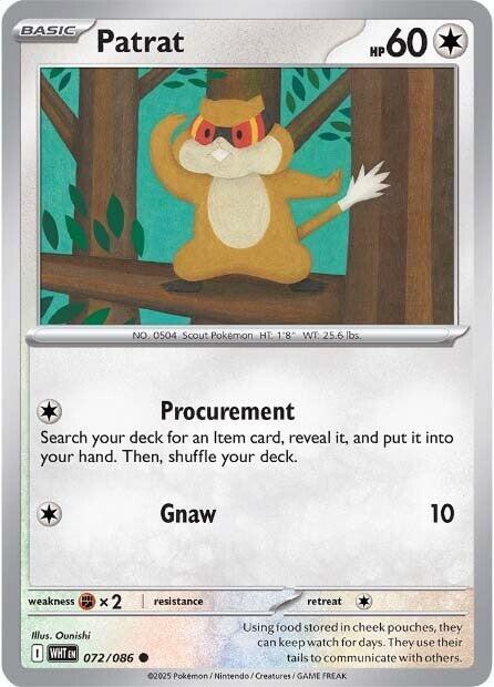 Patrat Pokemon card from SV: White Flare
