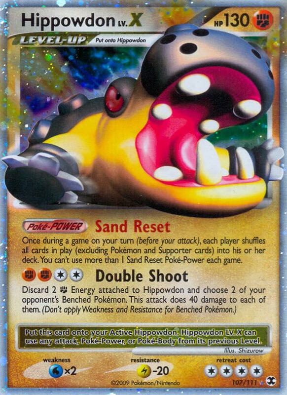 Hippowdon Lv.X Pokemon card from Rising Rivals