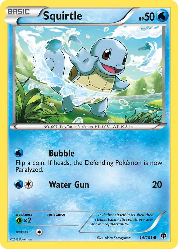 Squirtle Pokemon card from Plasma Blast