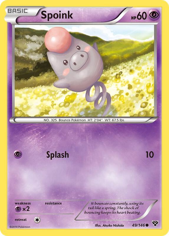 Spoink Pokemon card from XY Base Set