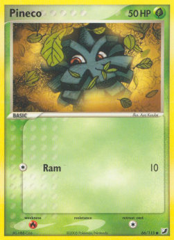 Pineco Pokemon card from EX Unseen Forces