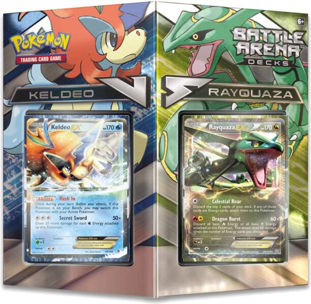Battle Arena Decks: Keldeo EX vs Rayquaza EX Pokemon card from XY - Steam Siege