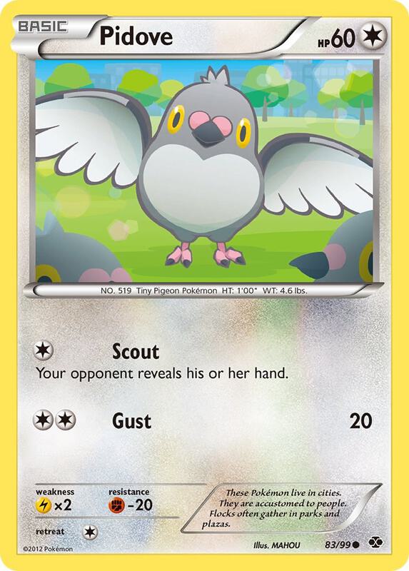 Pidove Pokemon card from Next Destinies