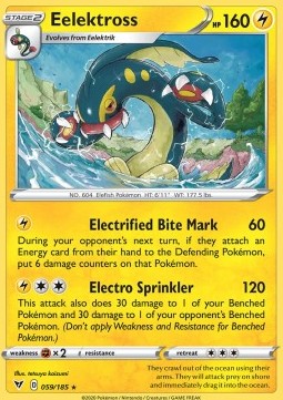 Eelektross Pokemon card from Vivid Voltage