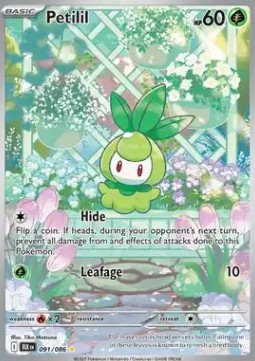 Petilil Pokemon card from Black Bolt