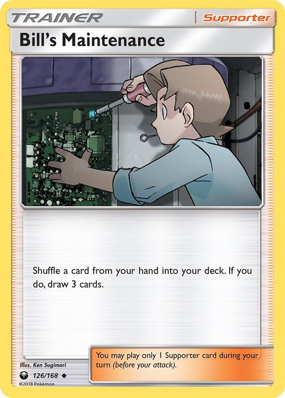 Bill's Maintenance Pokemon card from SM - Celestial Storm